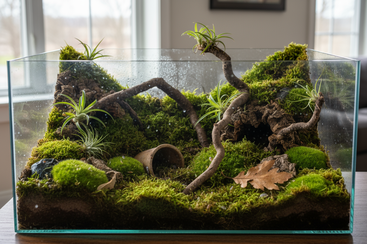 petplanet insects micro pets decor moss branches