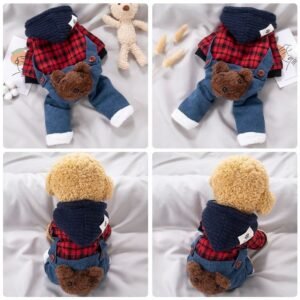 Warm winter dog jumpsuit